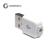 10 шт./партия типа А 4Pin изогнутые разъемы пластиковый корпус Micro USB коннектор Хвостовая вилка Sockect