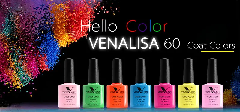 Nail art soak off набор гель-лаков для ногтей VENALISA УФ СВЕТОДИОДНЫЙ Цветной Гель-лак для ногтей верхнее покрытие маникюр гель лак для ногтей гель основа