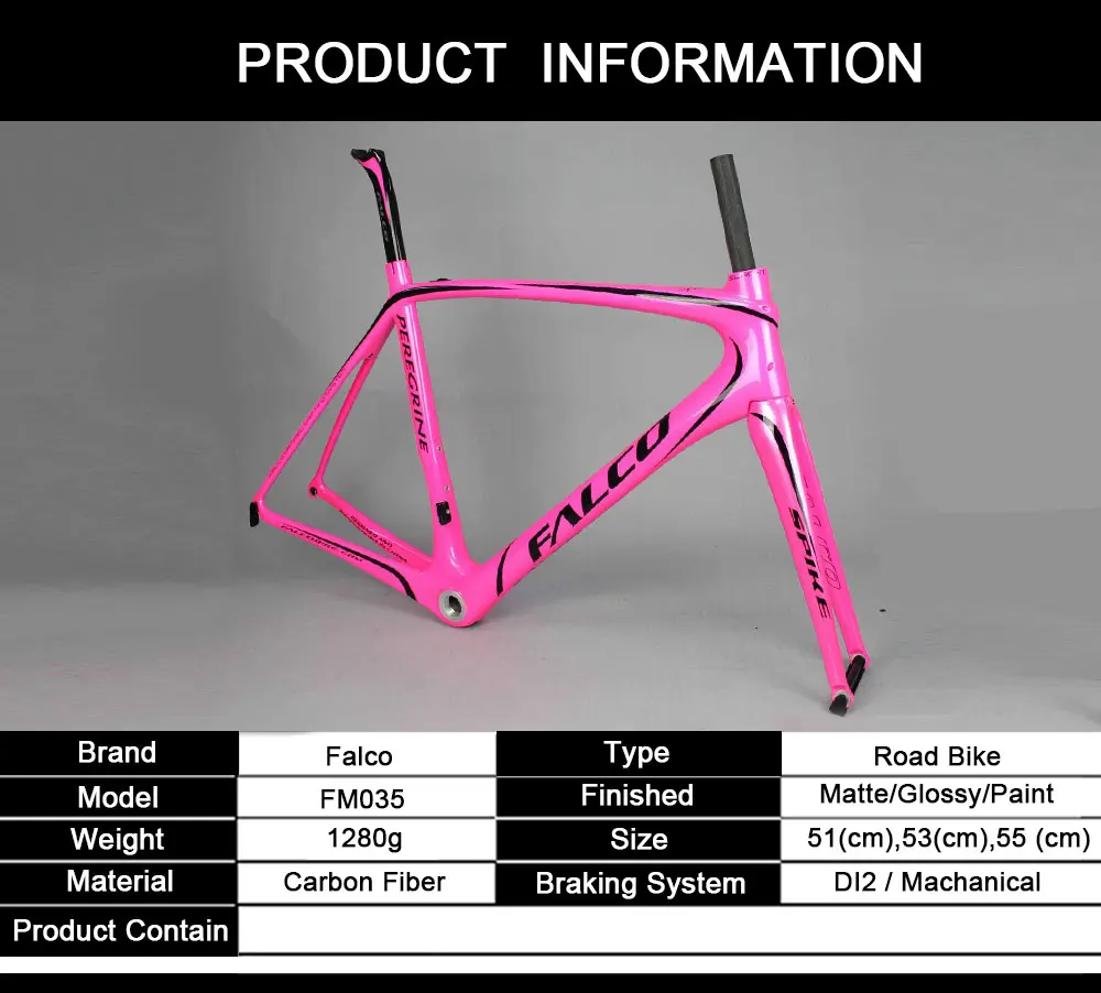 Sale Falco 035 Super Light Road Bikes Carbon Frame SL Toray Carbon Fiber 47 51 53 55 57cm 0