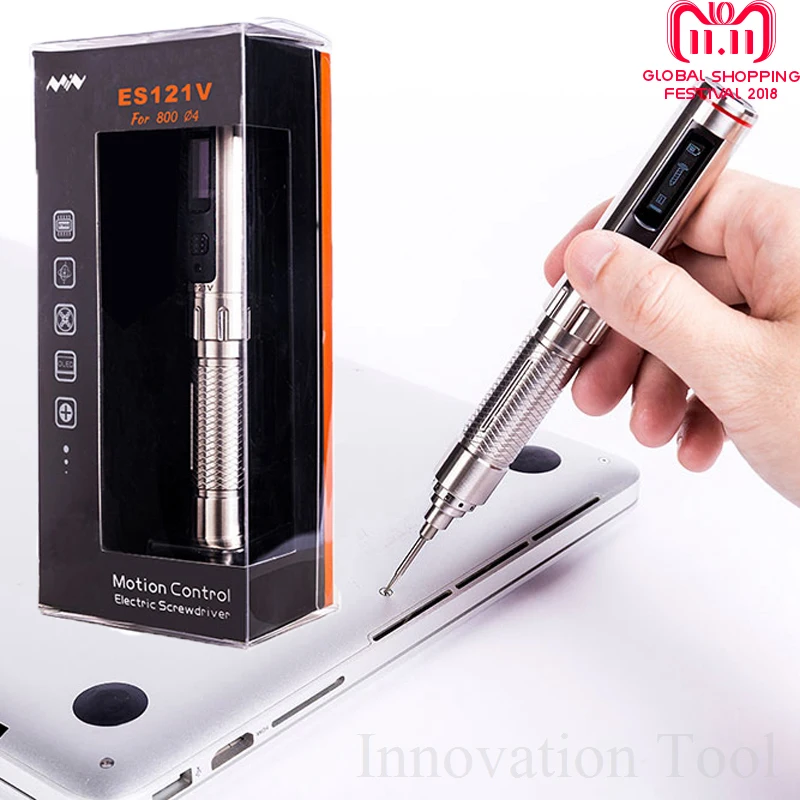 

ES121V Mini Electric Screwdriver Cordless Rechargeable Power Screwdriver Gyro Smart Motion Control 4mm 800 Screwdriver Bit Bag