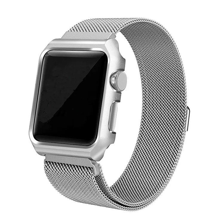 Миланский чехол, ремешок для Apple iphone, ремешок 38, 42, 40, 44 мм, ремешок из нержавеющей стали, металлические полосы, ударопрочный, магнитный, для Iwatch 5, 4