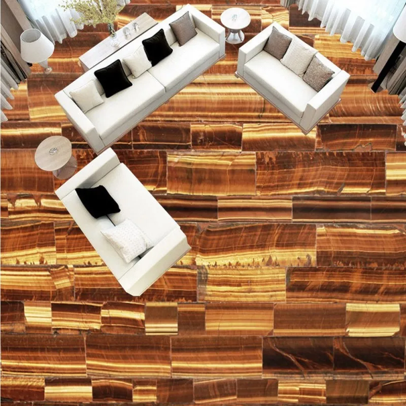 Free Shipping custom Marble pattern parquet Affixed 3D stereo art floor
painting living room bedroom Self-adhesive wallpaper
