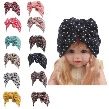 

12PCS Arab Muslim Knot Turban Cap Baby Girl Caps Cotton Kids Beanie Bucket India Hat Hats Scarf Traditional Scarf Random Color