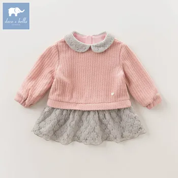 

DB5508 dave bella autumn infant baby girls fashion print tee kids cotton lovely tops children toddler high quality clothes