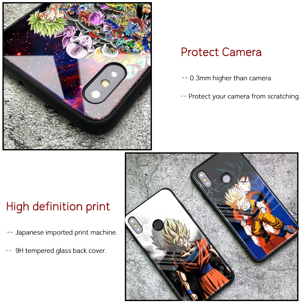 Чехол для Xiaomi mi 8 se, закаленное стекло, жесткая задняя крышка Dragon Ball Z, чехол для телефона для Xiaomi mi 6 8 9 SE lite mi x 2 2s3 max 3