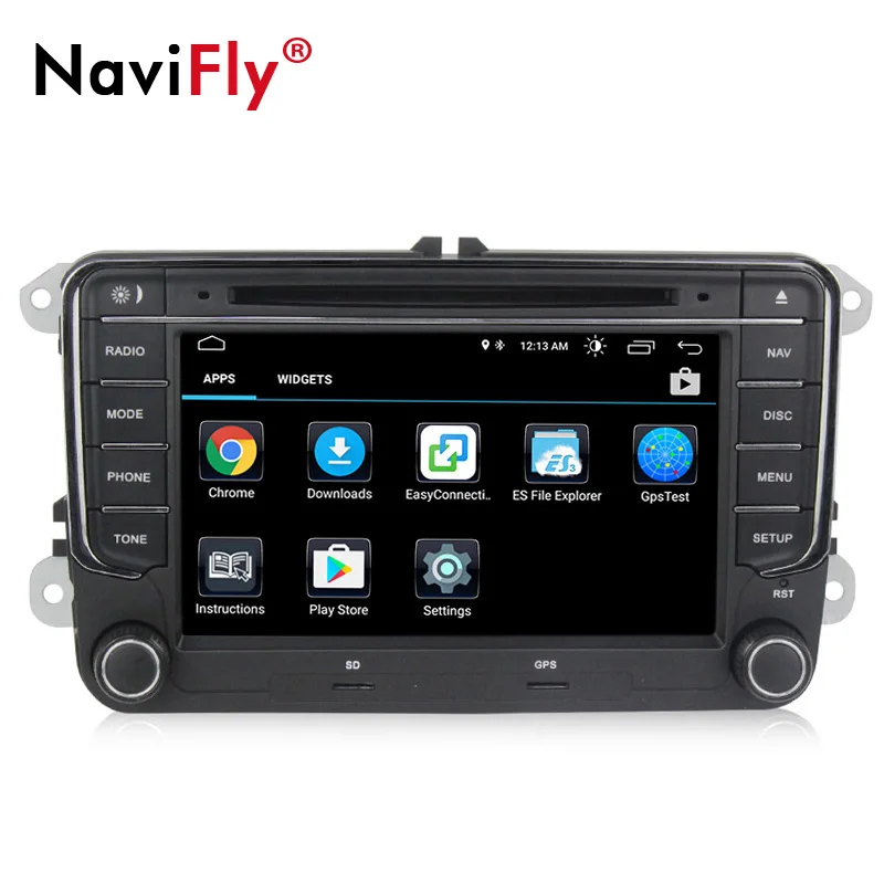 Top Navi-Fly Android8.1 Quad core Car AUDIO 7inch 2din Car dvd for Volkswagen VWgolf 5 6 touran passat B6 sharan polo tiguan 1