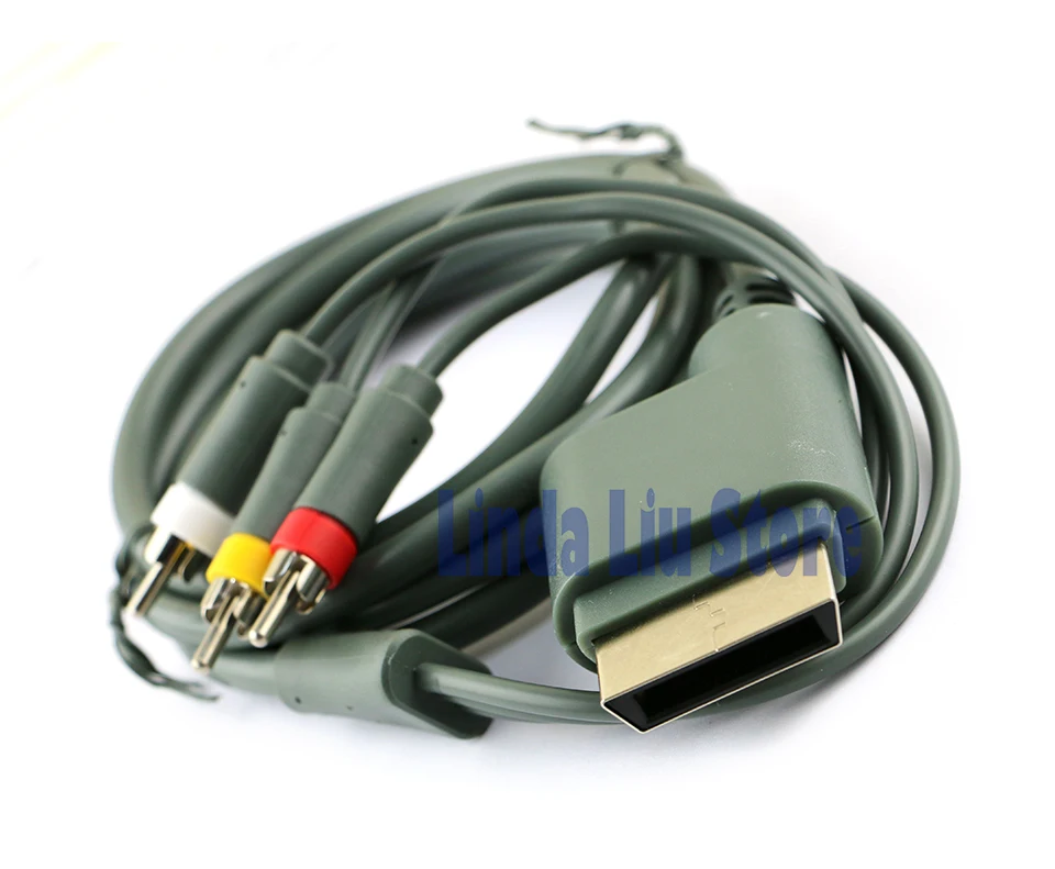  ChengChengDianWan Per xbox360 xbox 360 Placcato Oro AV Composito Cavo Definizione 3 RCA TV HD Audio