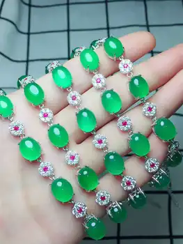 

Natural chalcedony bracelet, clean and bright c20#