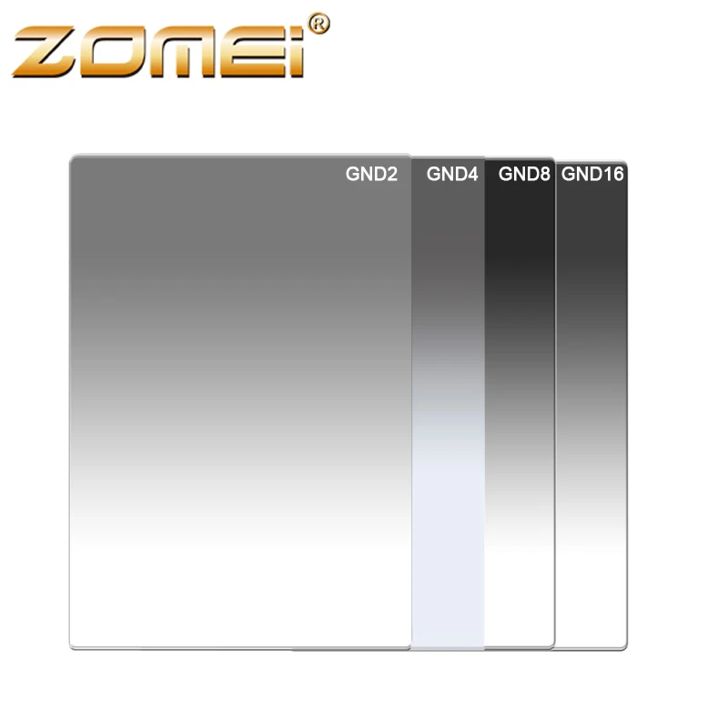 Квадратный фильтр Zomei 150*100 мм GND ND2 ND4 ND8 ND16 с держателем для фильтров 16 шт. чехол