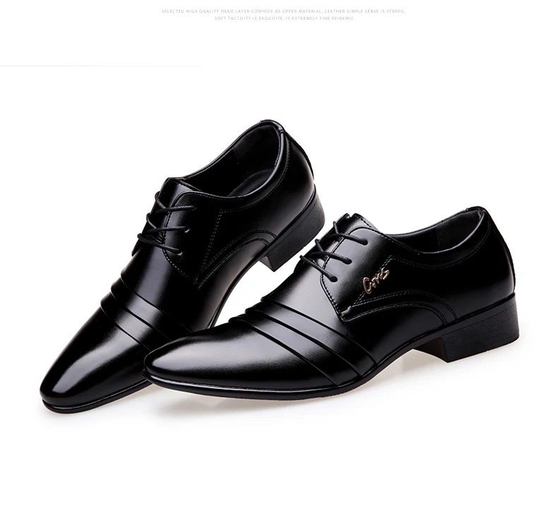 Одежда высшего качества Для мужчин Полуботинки, платье, обувь; модная женская обувь; на шнуровке; свадебные черная обувь Для мужчин s острый носок формальные офисные туфли большие Размеры 5766