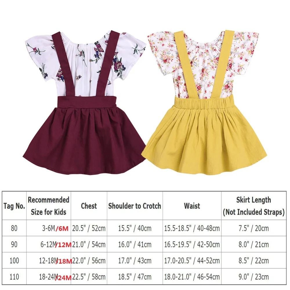 Комплект из 2 предметов одежда для маленьких девочек комбинезон с коротким