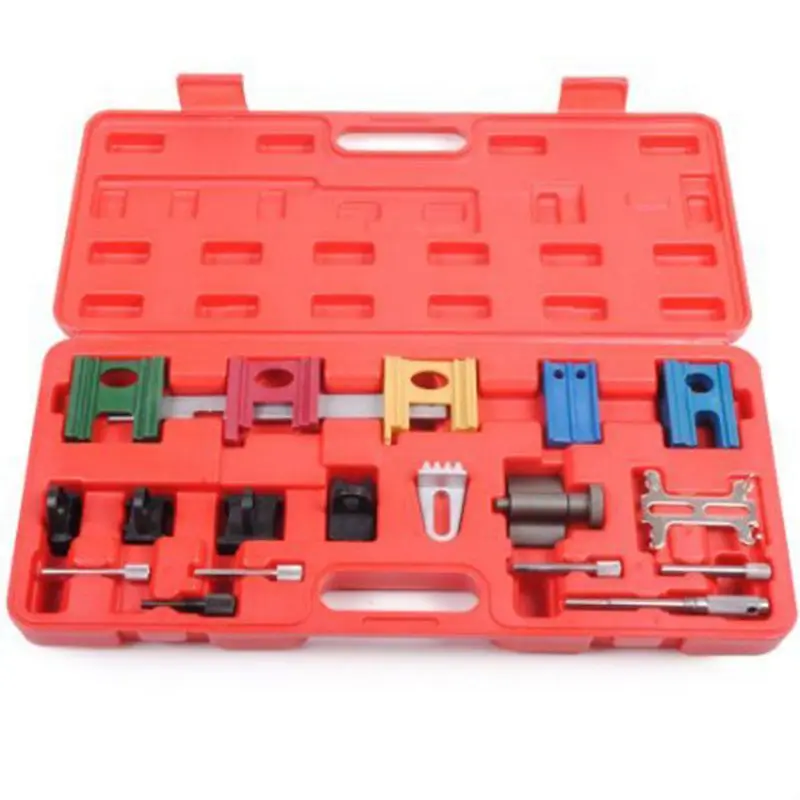 

19PCS Universal Car Petrol Engine Twin Timing Cam Timing Locking Tools Setting Flywheel Holding Tool Kit To Lock The Camshafts