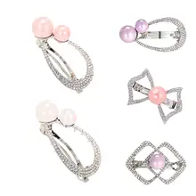 1 шт. женский модный аксессуар для волос горный хрусталь искусственная жемчужная заколка для волос подарок