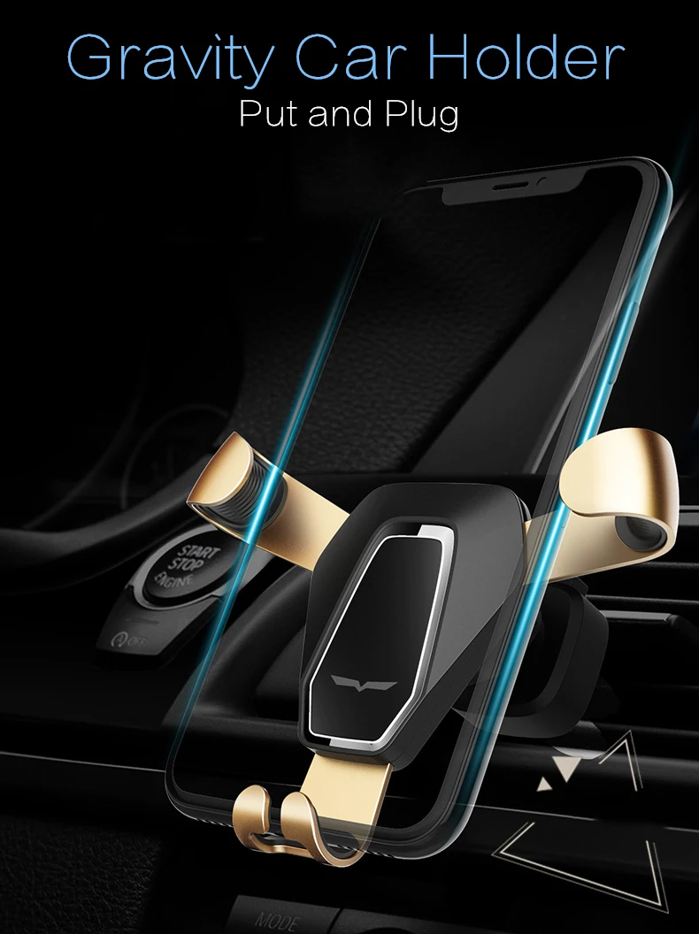ANVERBUNT Универсальный Автомобильный держатель для телефона для iPhone 8 7 6s Plus samsung S9 S8 S7 держатель для мобильного телефона