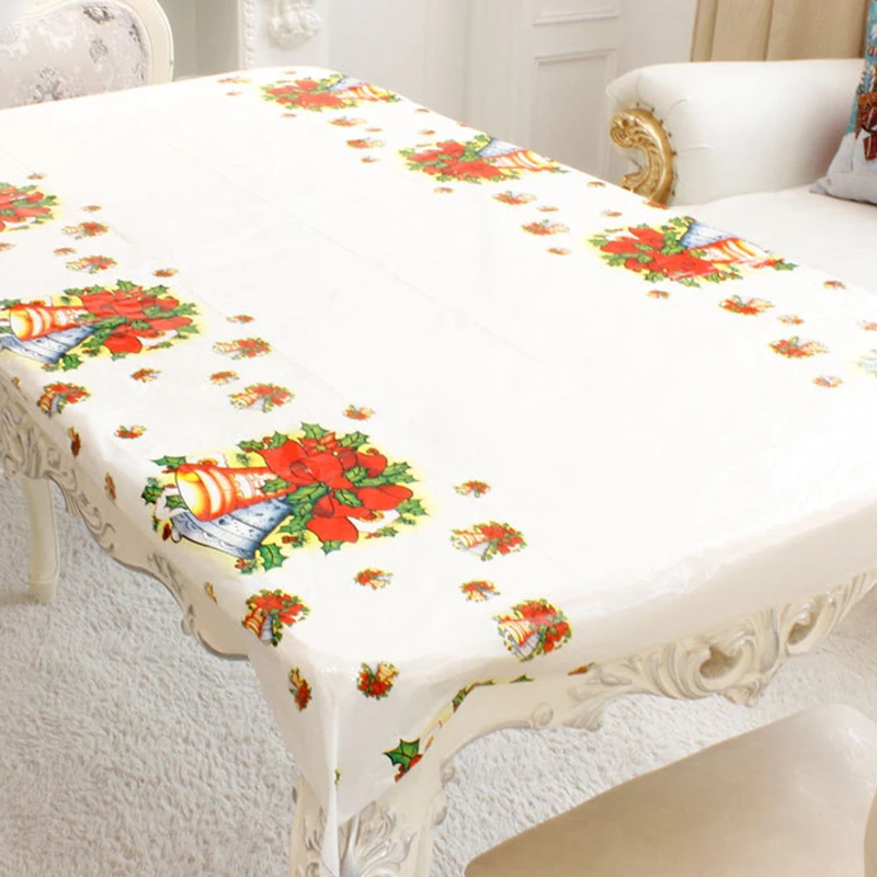 

Dozzlor 1PC Tablecloth Disposable Merry Christmas Rectangular Printed PVC Cartoon Tablecloth 110*180cm christmas tablecloth 2018