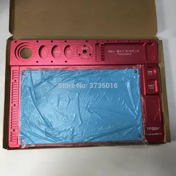 

Multifunctional mobile phone maintenance plate put Various repair tools on to repair LCD on the rubber mat