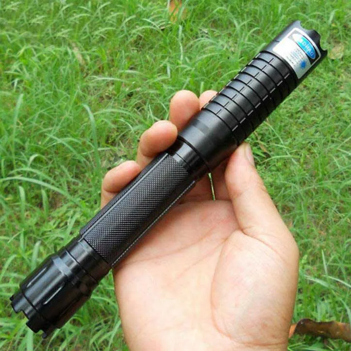 

US LA Thor M 2 Laser Pointer 500000m 445nm 450nm Blue Laser Beam Burn Match Paper lit cigarette+5 caps+charger+goggles+box