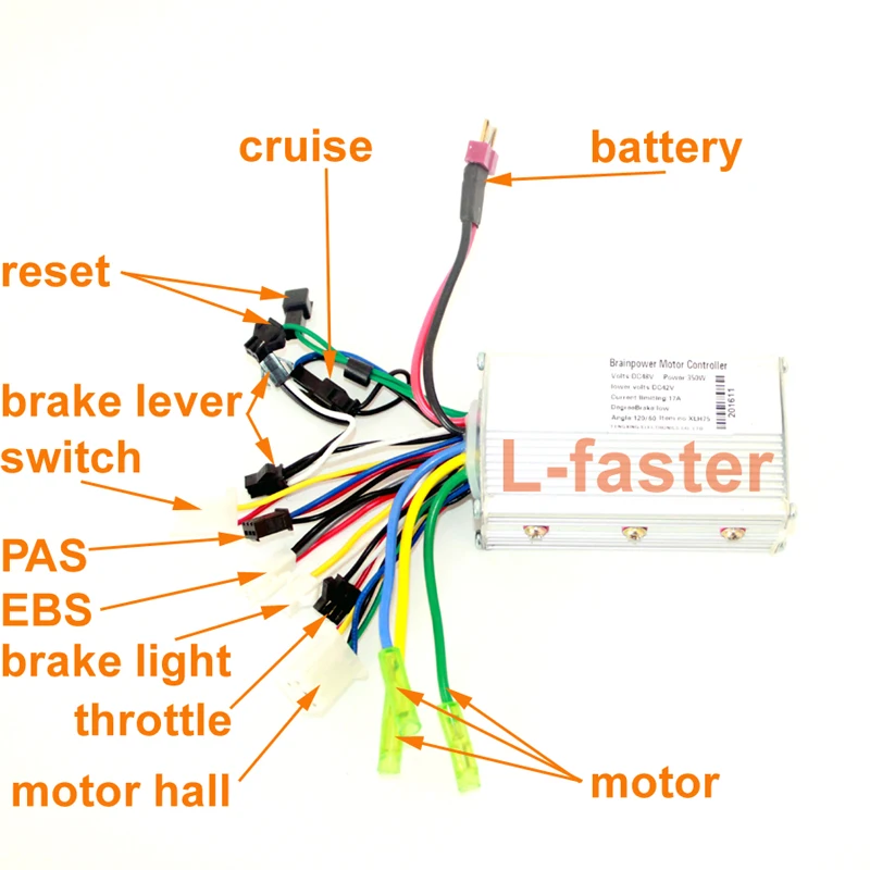Clearance 24V36V48V 250W350W Brushless Motor Controller Electric Bicycle Hub Motor Hall Sensor Controler Electric Vehicle motor controller 1