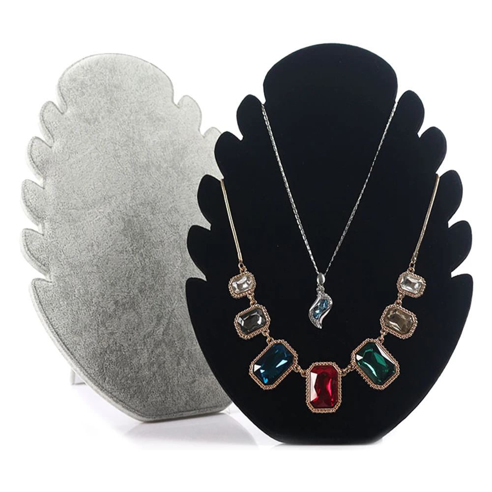 Suede Flame Board Necklace Display Stand Women Jewelry Organizer Storage Rack hot