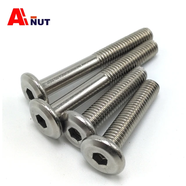 M6 flat screw 8mm 110mm , 304 stainless steel M6 furniture Hexagon