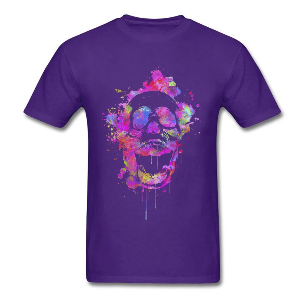 Cool  Trendy Pink Watercolor Skull_purple