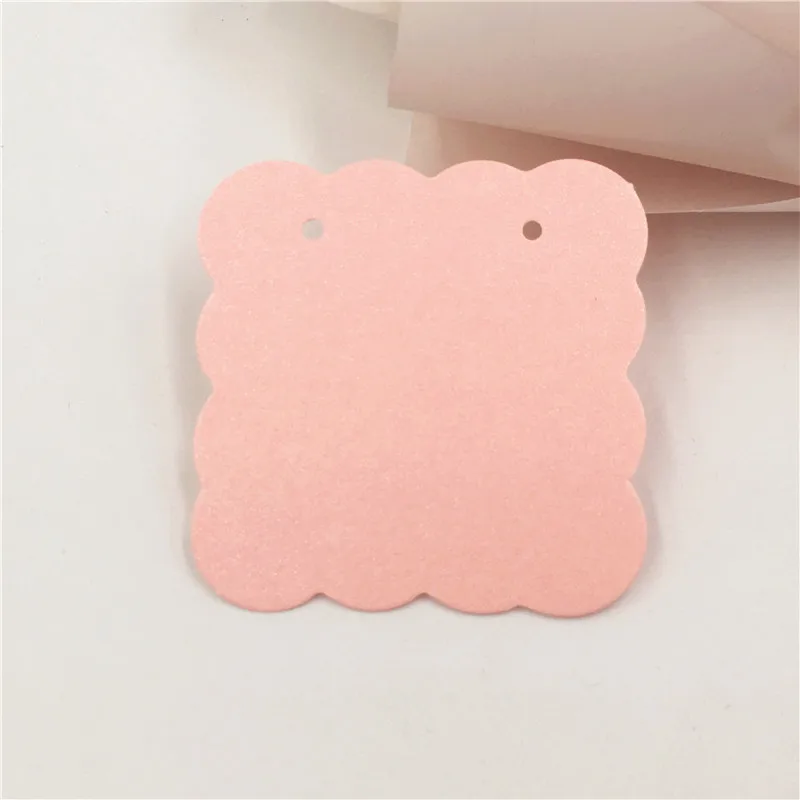 New Fashion 100Pcs/lot 5*5cm Small Paper Cards Jewelry Earrings Card Tags Cute Ear Studs Earring Display Packaging Cards 