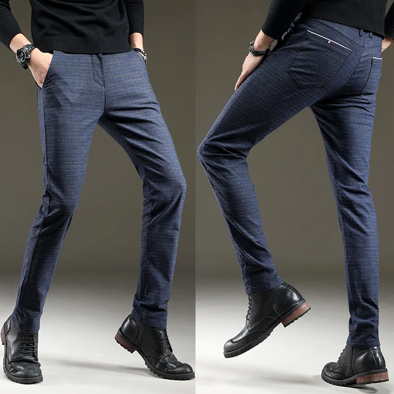 Men Pants Quality Fashion Spring Autumn Men Pants Trousers Business male trousers men's Long pants pantalones hombre