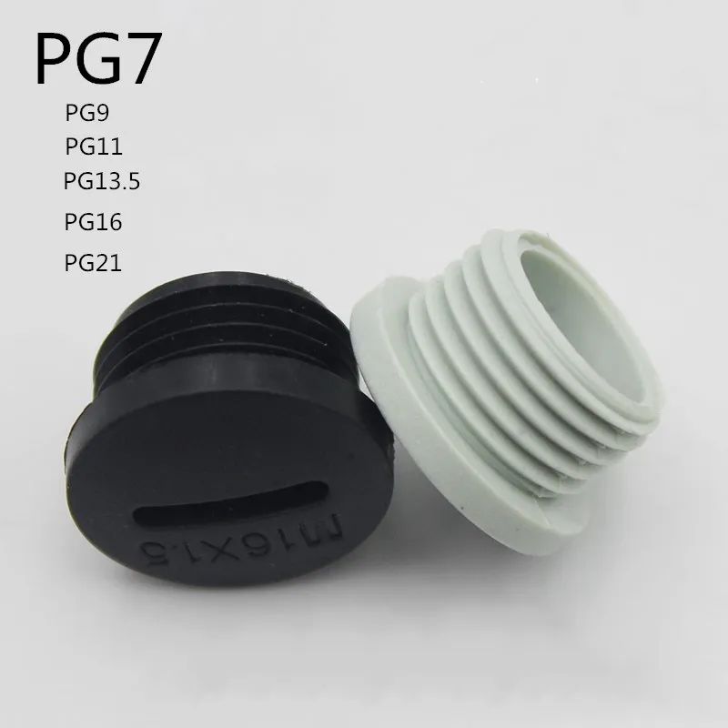 

10PCS Cable gland PG7 M12 Nylon Waterproof chock plug