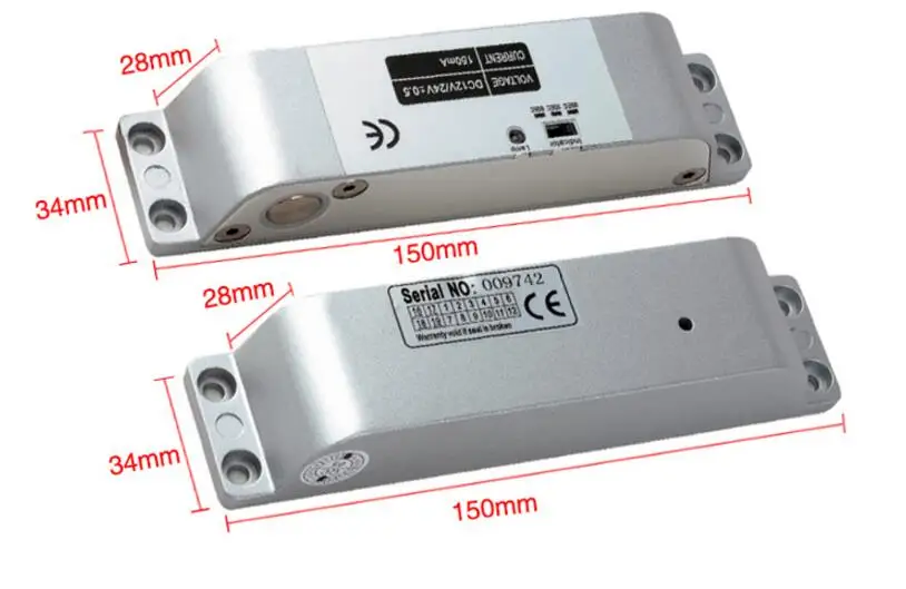 DC12V-электрозащелка домофоны Электрический падения дверной замок с Светодиодный индикатор для деревянные двери со стеклянной дверью