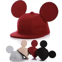 Disney Детские Для мальчиков и девочек с милыми ушками для маленьких девочек Шляпы солнцезащитные для мальчиков ребенок бейсболка в стиле хип-хоп Фотофон с изображением мультяшной шляпы