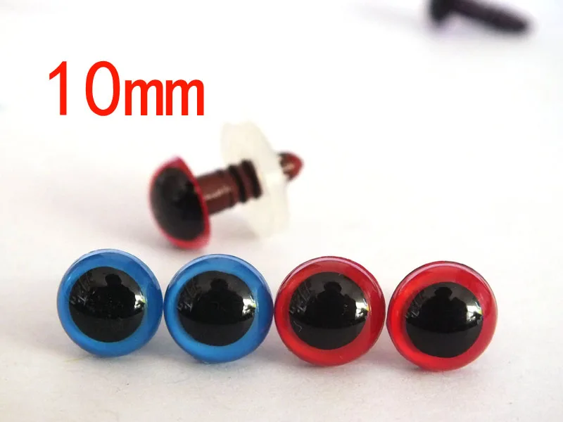 

blue and red color --per 10pairs-10mm crystal safety eyes