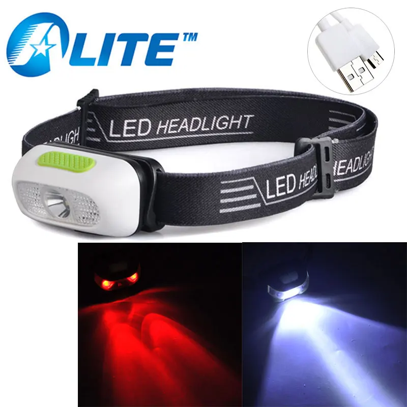 Headlamp LED Rechargeable Running Headlamps USB CREE 5W Headlight