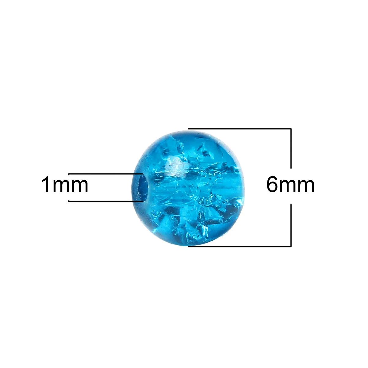 DoreenBeads 200 шт синие хрустальные круглые бусины 6 мм фурнитура(B04183