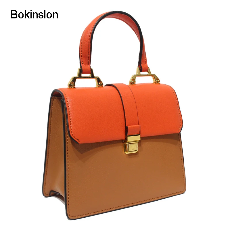 Bokinslon Shoulder Bag Woman Split Leather Fashion Ladies Handbag Bags Temperament Individuality Popular Crossbody bags For Girl Bokinslon Shoulder Bag Woman Split Leather Fashion Ladies Handbag Bags Temperament Individuality Popular Crossbody bags For Girl