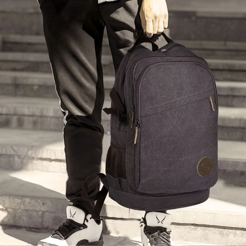 New Fashion Men's Backpack Vintage Canvas Bagpack School Bag Outdoor Travel Bags Large Capacity Travel Laptop Backpacks Mochila (8)