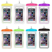 Водонепроницаемый чехол для телефона, сумка 6," Подводный светящийся чехол для телефона для IPhone huawei Xiaomi, универсальный чехол