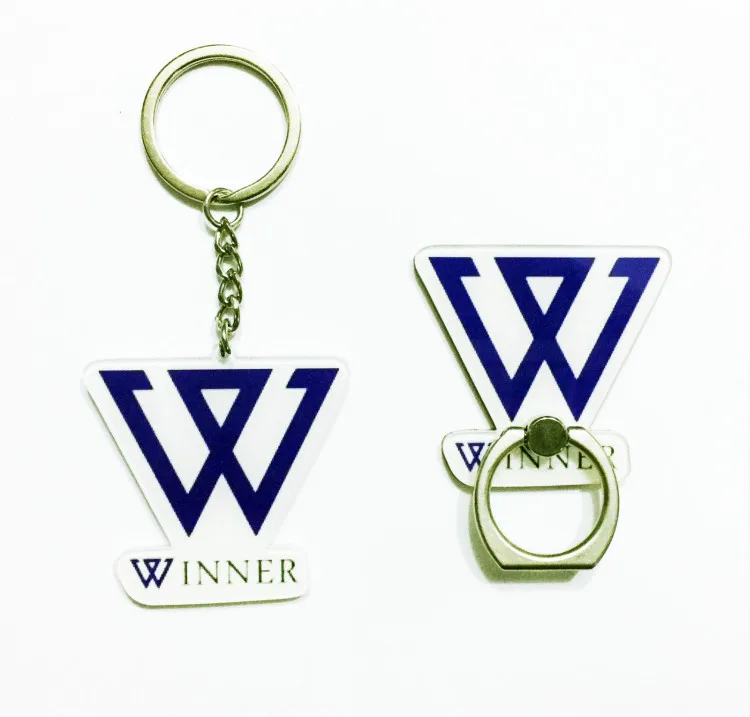 

Kpop WINNER Keychain Key Clasp Pendant Mobile Phone Bracket Ring Mobile Phone Finger Button Wholesale Wallet Key Chain Fans Gift