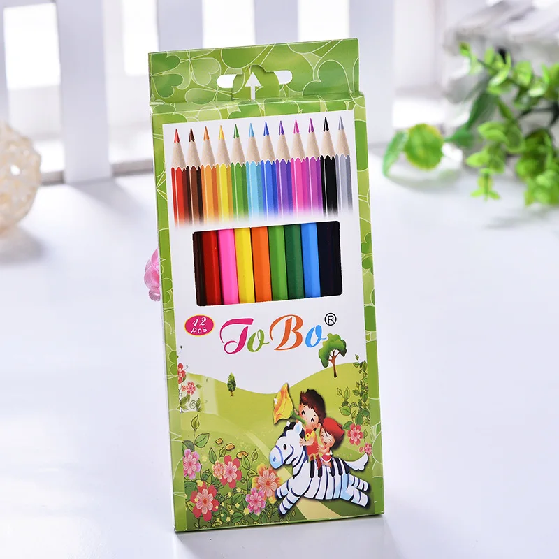 

High quality Stationery Colored Pencils 12 Color Office School Art supplies,Colors Colour pencil Painting Kids gift Non-toxic