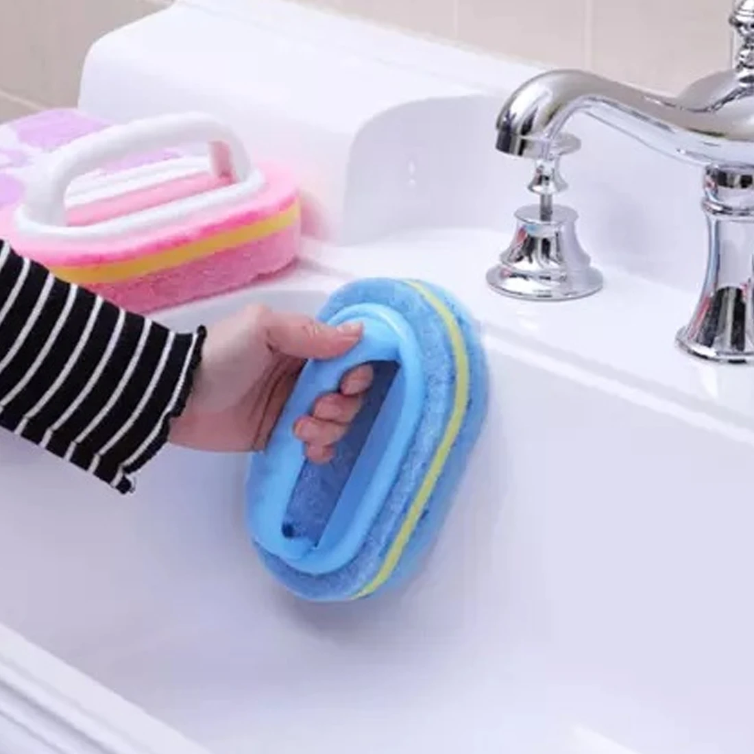 1Pc Home Kitchen Cleaning Brush Bathroom Toilet Kitchen Glass Wall