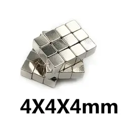 20 шт. мм 4 мм x мм 4 мм x 4 мм сильный Мощный блок квадратный Магнит Ремесло модель редкоземельных 4 ** 4*4 Неодимовый Постоянный магнит 4x4x4