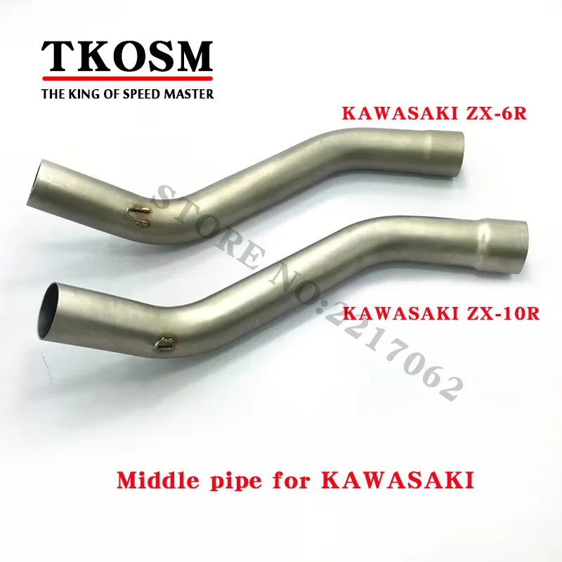 Motorcycle middle of the exhaust pipe through hole exhaust mid pipe