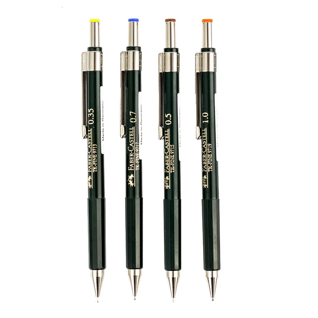 2 Pens 5 Cores Faber-castell 0.5 Pressureless Mechanical Pencil, White  Transparent With Automatic Core 1338 Anti-folding Core - Mechanical Pencils  - AliExpress