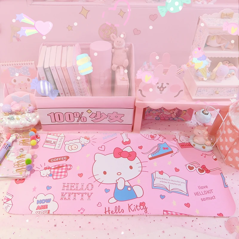 Koop 1 pc Japan Cartoon twin sterren melody anime desk mat sumikko grote polssteun pad muis PC bureau padmouse