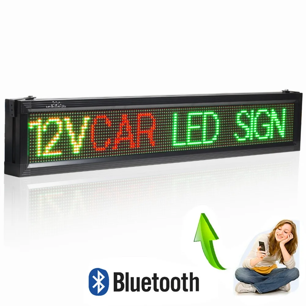 P10 CAR 12v High Brightness Bluetooth Led Sign RGY 3 color Mobile
