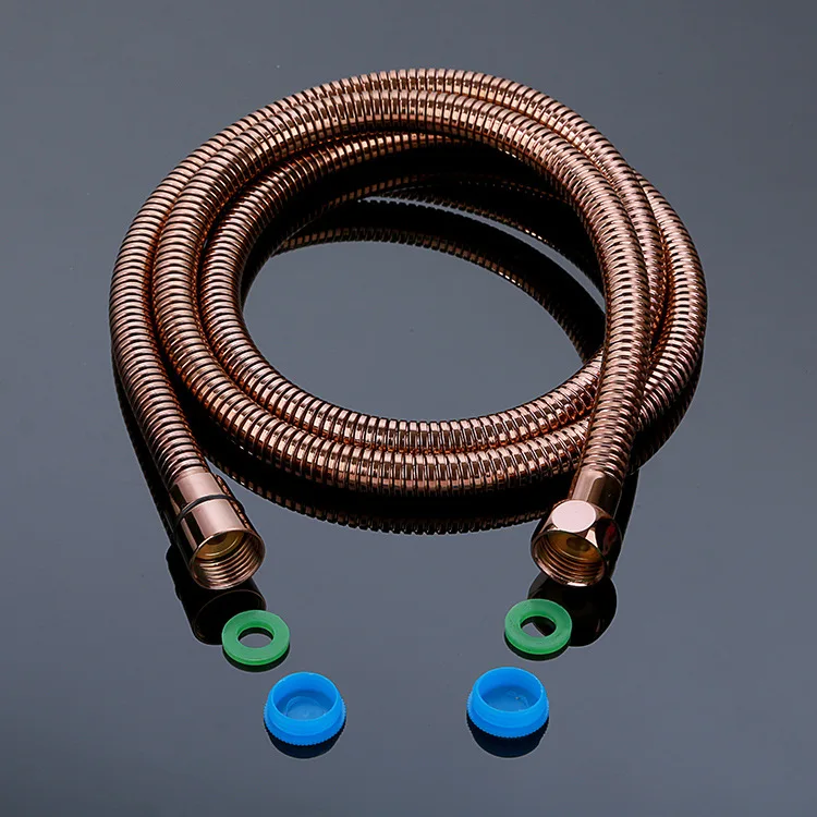 

Rose gold 100cm Shower Hose Bathroom Extra Long Shower Head Hose Toilet Handheld Showerhead Sprayer Extension Replacement Part