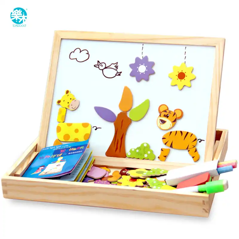 wooden magnetic animals
