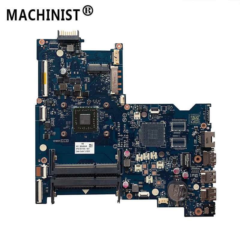 Оригинал для HP 15-AF 15-AF131DX 15-AF156NR материнская плата ноутбука A6-5200 CPU DDR3 827705-501 827705-601