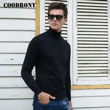 COODRONY, Рождественский свитер для мужчин, зимний, толстый, теплый, водолазка, пуловер для мужчин, Одноцветный, шерсть, Pull Homme, мягкие кашемировые свитера 8201