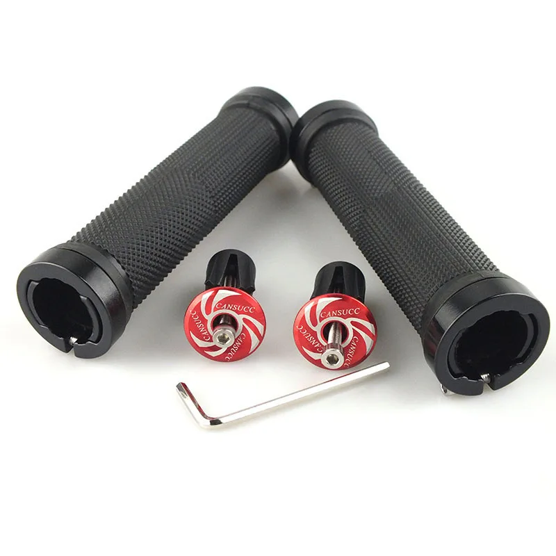 buy Anti slip Bike Aluminum alloy + rubber 1 Pair Bicycle MTB Handlebar Cycling Lever Accessories Riding Parts