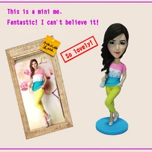 Миньоны Brinquedos персонализированные пользовательские Полимерная глина фигурка из фотографий подарки на день рождения торт Топпер сделать статую для себя